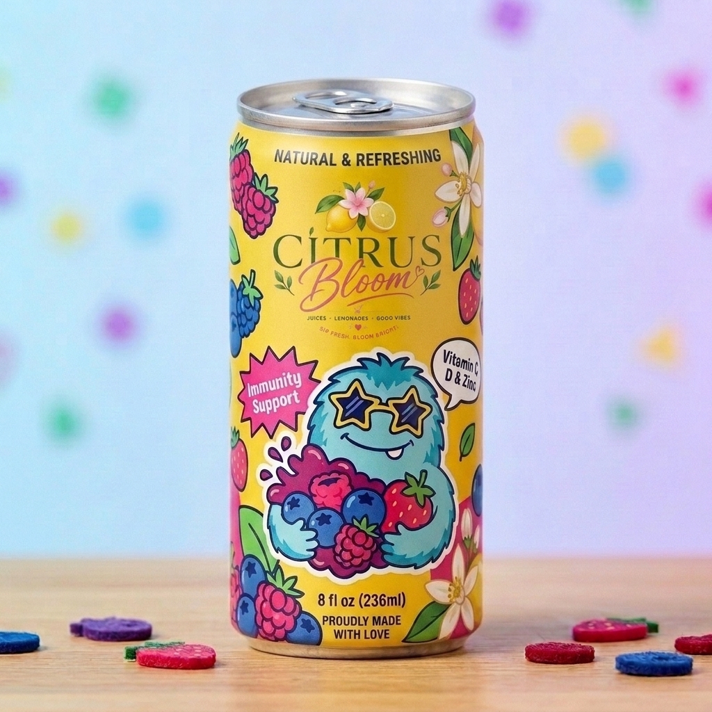 Mixed Berry Blast Citrus Bloom can