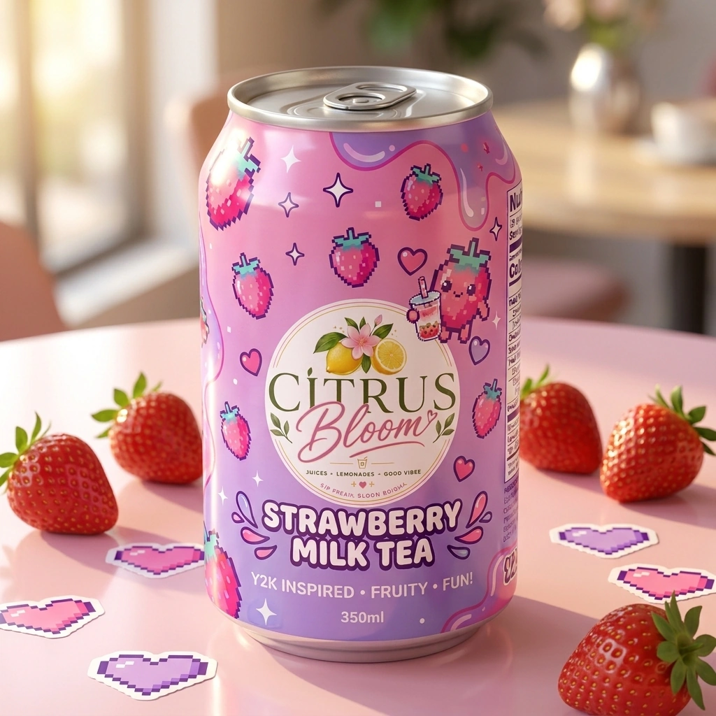 Strawberry Milk Tea by Citrus Bloom