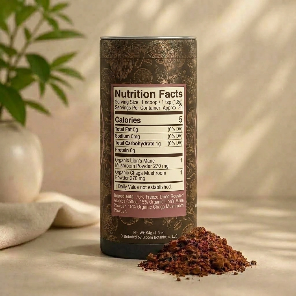 Mushroom Instant Coffee Blend nutrition facts and ingredients