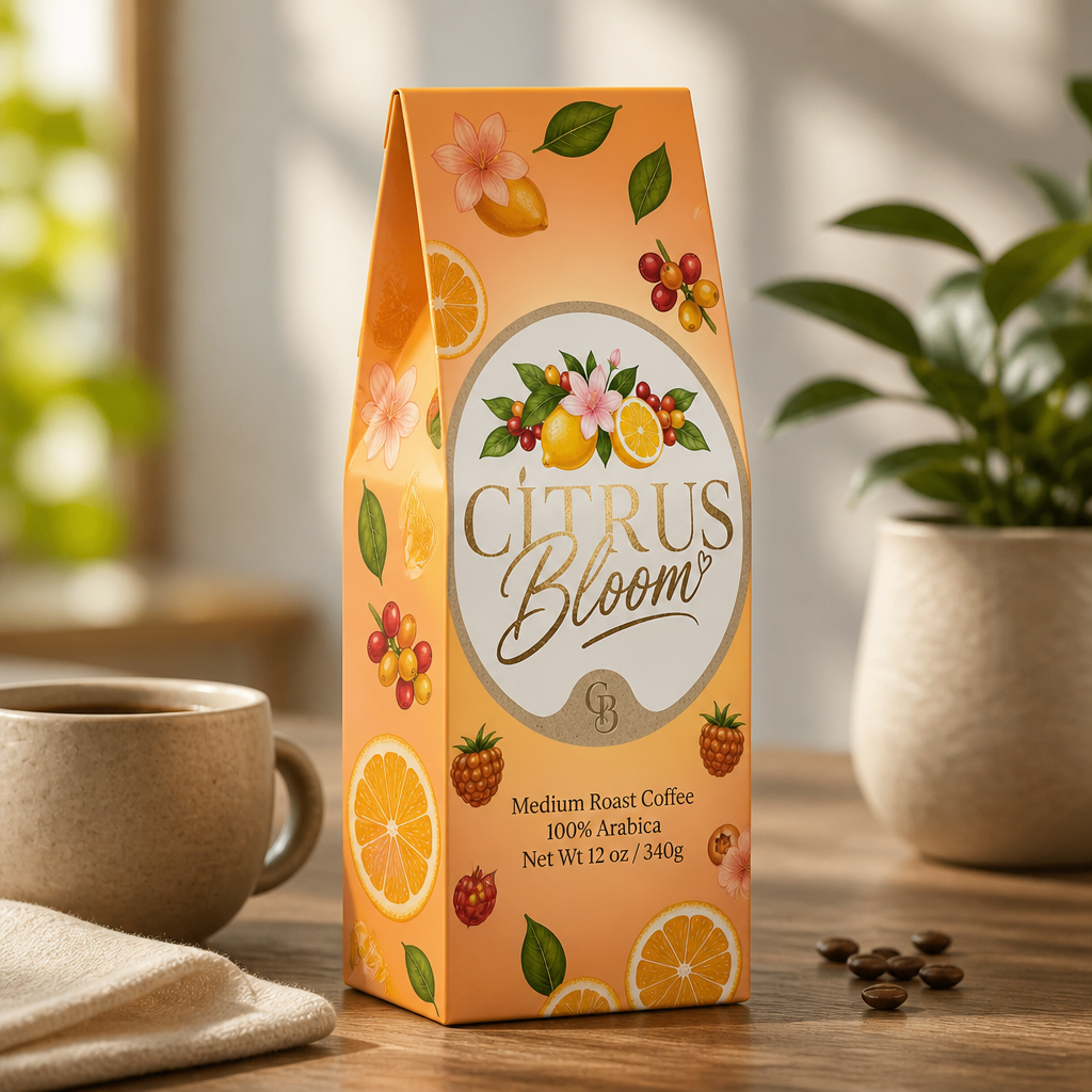 Citrus Bloom Coffee medium roast 100% Arabica bag