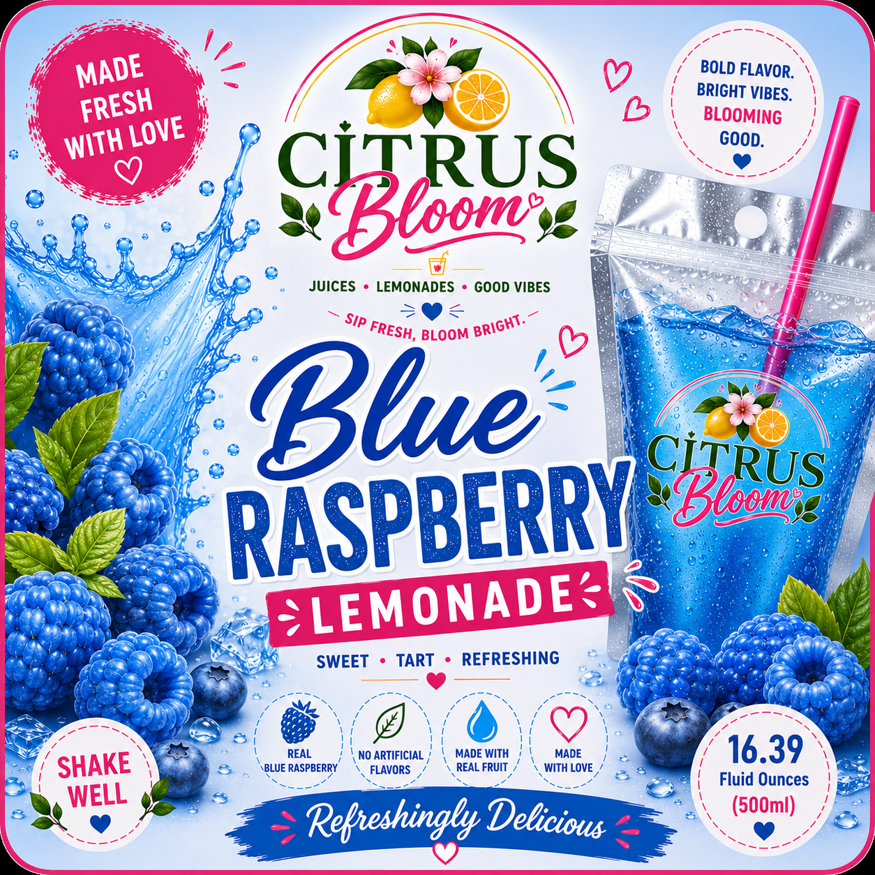 Blue Raspberry Pouch Lemonade