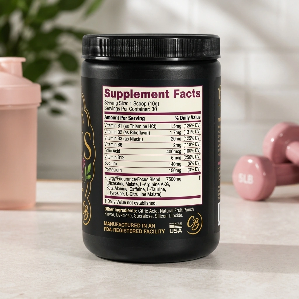 Nitric Shock supplement facts panel