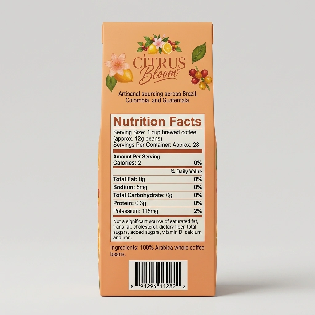 Citrus Bloom Coffee nutrition facts and ingredients