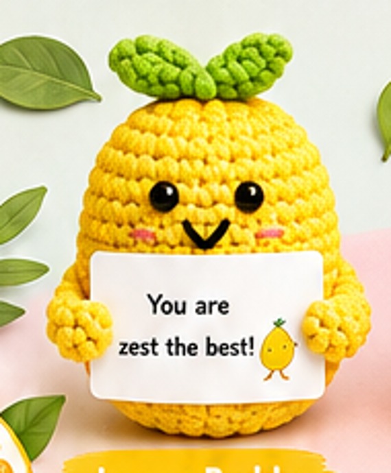 Lemon Buddy crochet plushie by Citrus Bloom